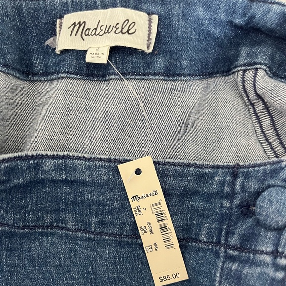 Stretch Denim A - Line Mini Skirt: Asymmetrical Edition - Picture 4 of 8